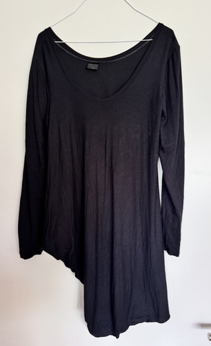 Langes schwarzes shirt - langes, t-shirt