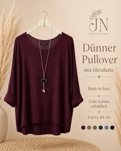 Damen pullover herzkette made - damen,
