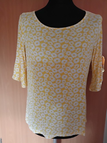 Shirt gelb weiß - shirt,, gr.l,