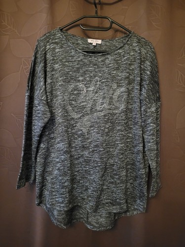 Dunkel graues damen shirt - dunkel,