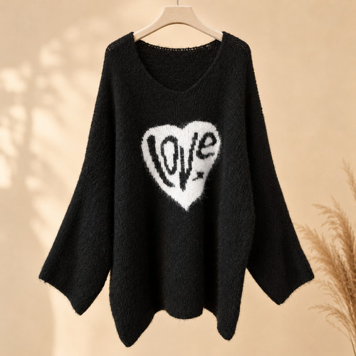Damen kuschelpullover love - damen,