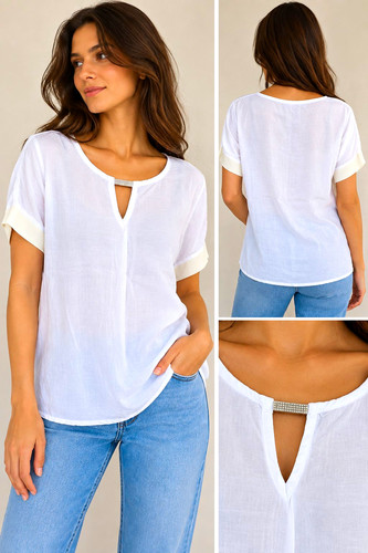 Damen bluse l weiß - damen,
