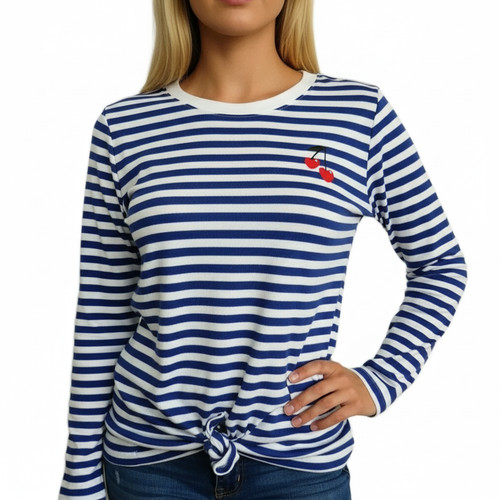Shirt damen langarm gestreift - shirt,