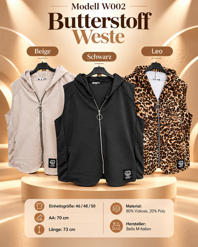 Butterstoff kapuze weste - kapuze, mit