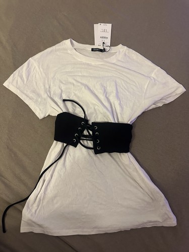 Shirt mit taillen gürtel - mit,