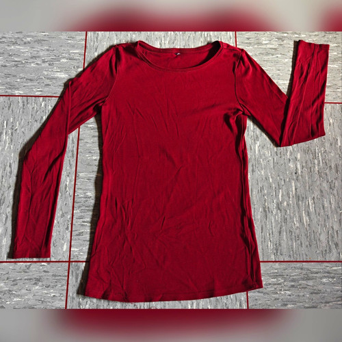 Damen langarmshirt rot - langarmshirt,